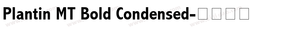 Plantin MT Bold Condensed字体转换